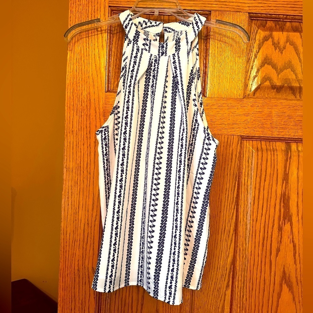 Cupshe navy/white halter